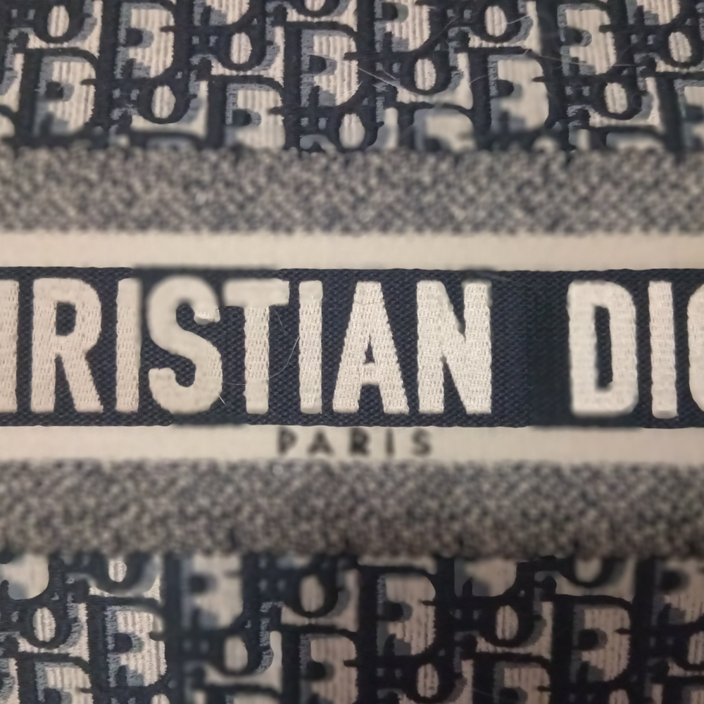 Dior Black and Cream Monogram Fabric
